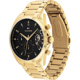 Tommy Hilfiger Baker Chronograph Black Dial Gold Steel Strap Watch for Men - 1710447 Authentic Buy Shop Now