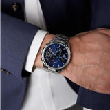 Tommy Hilfiger Luca Chronograph Blue Dial Silver Steel Strap Watch For Men - 1710492 Authentic Buy Shop Now