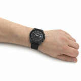 Tommy Hilfiger Baker Chronograph Black Dial Black Leather Strap Watch For Men - 1710452 Authentic Buy Shop Now