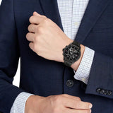 Tommy Hilfiger Henry Chronograph Black Dial Black Steel Strap Watch For Men - 1710478 Authentic Buy Shop Now