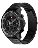 Tommy Hilfiger Classic Chronograph Black Dial Black Steel Strap Watch For Men - 1710494 Authentic Buy Shop Now