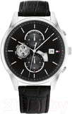 Tommy Hilfiger Weston Chronograph Black Dial Black Leather Strap Watch For Men - 1710502 Authentic Buy Shop Now