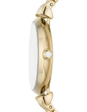 Emporio Armani Gianni T Bar Analog Crystals Gold Dial Gold Steel Strap Watch For Women - AR11608 Authentic Buy Shop Now
