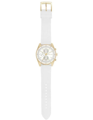 Michael Kors Hadyn Chronograph White Dial White Rubber Strap Watch for Women - MK7484 Authentic Buy Shop Now