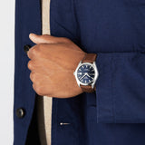 Tissot Gentlemen Powermatic 80 Silicium Blue Dial Brown Leather Strap Watch For Men - T127.407.16.041.00 Authentic Buy Shop Now
