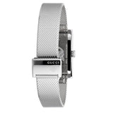 Gucci G Frame Red and Green Dial Silver Mesh Bracelet Watch For Women - YA147401 Authentic Buy Shop Now