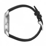 Gucci G Timeless Eryx Silver Dial Black Leather Strap Watch For Men - YA126338 Authentic Buy Shop Now