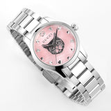 Gucci G Timeless Quartz Mother of Pearl Pink Dial Silver Steel Strap Watch For Women - YA1265013 Authentic Buy Shop Now