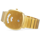 Gucci Grip Quartz Yellow Gold Dial Gold Steel Strap Unisex Watch - YA157409 Authentic Buy Shop Now