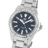 Tag Heuer Aquaracer Quartz Diamonds Black Dial Silver Steel Strap Watch for Women - WAY131P.BA0748 Authentic Buy Shop Now