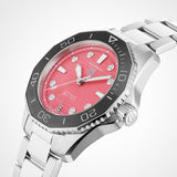 Tag Heuer Aquaracer Professional 300 Automatic Diamonds Pink Dial Silver Steel Strap Watch for Women - WBP231J.BA0618 Authentic Buy Shop Now