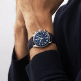 Tag Heuer Carrera Chronograph Blue Dial Blue Leather Strap Watch for Men - CBS2212.FC6535 Authentic Buy Shop Now