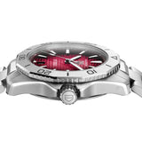 Tag Heuer Aquaracer Professional 200 Automatic Red Dial Silver Steel Strap Watch for Men - WBP2114.BA0627 Authentic Buy Shop Now