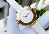 Calvin Klein Chic White Dial White Leather Strap Watch for Women - K7N236K2 Authentic Buy Shop Now