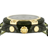 Versace Icon Active Chronograph Gold Dial Black Silicone Strap Watch For Men - VEZ700321 Authentic Buy Shop Now