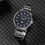 Emporio Armani Renato Blue Dial Silver Steel Strap Watch For Men - AR11137 Authentic Buy Shop Now