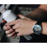Fossil Sport 54 Day Date Black Dial Black Leather Strap Watch for Men - FS5321 Authentic Buy Shop Now