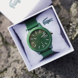 Lacoste 12.12 Green Dial Green Silicone Strap Watch for Men - 2010985 Authentic Buy Shop Now