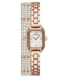Emporio Armani Giola White Mother of Pearl Dial Rose Gold Steel Strap Watch For Women - AR11147 Authentic Buy Shop Now