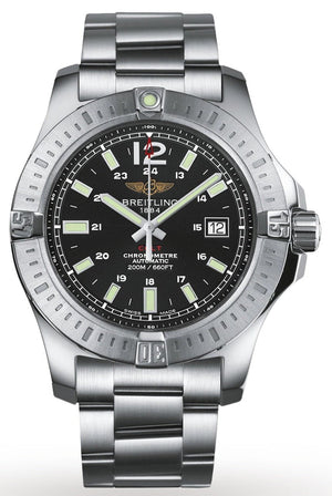 Breitling Colt Automatic 44mm Black Dial Stainless Steel Mens Watch - A1738811/BD44/173A Authentic Buy Shop Now