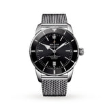 Breitling Superocean Heritage B20 Automatic 46 Black Dial Silver Mesh Bracelet Watch for Men - AB2020121B1A1 Authentic Buy Shop Now