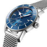 Breitling Superocean Heritage B20 Automatic 44 Blue Dial Silver Mesh Bracelet Watch for Men - AB2030161C1A1 Authentic Buy Shop Now