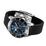 Breitling Superocean Heritage B01 Chronograph 44 Blue Dial Black Mesh Bracelet Watch for Men - AB0162121C1S1 Authentic Buy Shop Now