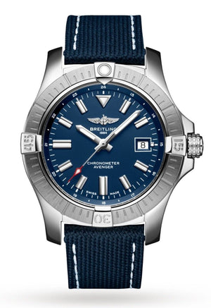 Breitling Avenger Automatic 43mm Blue Dial Blue Nylon Strap Watch for Men - A17318101C1X2 Authentic Buy Shop Now