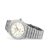 Breitling Chronomat Automatic 36 Diamonds White Dial Silver Steel Strap Watch for Women - A10380591A1A1 Authentic Buy Shop Now