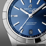 Breitling Chronomat 32 Blue Dial Silver Steel Strap Watch for Women - A77310101C1A1 Authentic Buy Shop Now