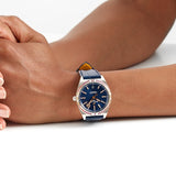 Breitling Chronomat Automatic 36 South Sea Blue Dial Blue Leather Strap Watch for Women - A10380611C1P1 Authentic Buy Shop Now