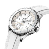 Breitling Superocean Automatic 36 White Dial White Rubber Strap Watch for Men - A17377211A1S1 Authentic Buy Shop Now