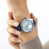 Breitling Super Chronomat Automatic 38 Diamonds Blue Dial Blue Rubber Strap Watch for Women - A17356531C1S1 Authentic Buy Shop Now
