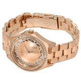 Marc Jacobs Henry Transparent Rose Gold Dial Rose Gold Steel Strap Watch for Women - MBM3339 Authentic Buy Shop Now