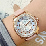 Coach Boyfriend Mother of Pearl White Dial Pink Leather Strap Watch for Women - 14503151 Authentic Buy Shop Now