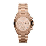 Michael Kors Bradshaw Chronograph Rose Gold Dial Rose Gold Steel Strap Watch for Women - MK5799 Authentic Buy Shop Now