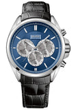 Hugo Boss Driver Blue Dial Black Leather Strap Watch for Men - 1512882 Authentic Buy Shop Now