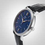 IWC Portofino Automatic Blue Dial Black Leather Strap Watch for Men - IW356523 Authentic Buy Shop Now