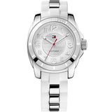 Tommy Hilfiger K2 White Dial White Rubber Strap Watch for Women - 1781306 Authentic Buy Shop Now