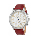 Tommy Hilfiger Claudia White Dial Red Leather Strap Watch for Women - 1781816 Authentic Buy Shop Now
