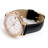 Tommy Hilfiger Claudia White Dial Black Leather Strap Watch for Women - 1781817 Authentic Buy Shop Now