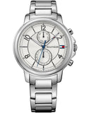 Tommy Hilfiger Claudia White Dial Silver Steel Strap Watch for Women - 1781819 Authentic Buy Shop Now