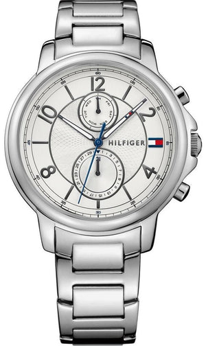 Tommy Hilfiger Claudia White Dial Silver Steel Strap Watch for Women - 1781819 Authentic Buy Shop Now