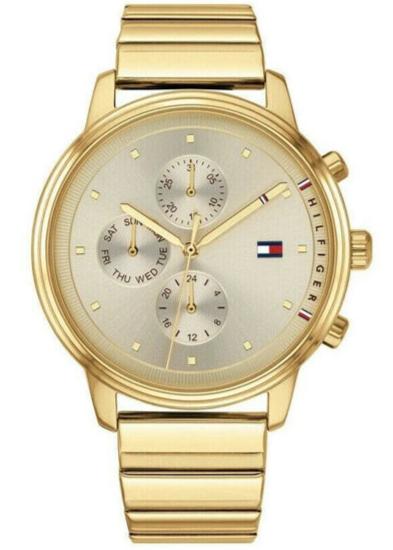Tommy Hilfiger Blake White Dial Gold Steel Strap Watch for Women - 1781905 Authentic Buy Shop Now