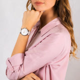 Tommy Hilfiger Blake Chronograph Silver Dial Pink Leather Strap Watch For Women - 1781906 Authentic Buy Shop Now