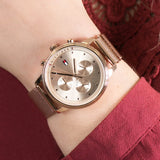 Tommy Hilfiger Blake Chronograph Rose Gold Dial Rose Gold Mesh Bracelet Watch For Women - 1781907 Authentic Buy Shop Now