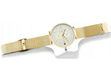 Tommy Hilfiger Jenna Quartz White Dial Gold Mesh Bracelet Watch For Women - 1781943 Authentic Buy Shop Now
