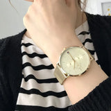 Tommy Hilfiger Jenna Quartz White Dial Gold Mesh Bracelet Watch For Women - 1781943 Authentic Buy Shop Now