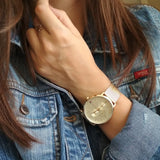 Tommy Hilfiger Jenna Quartz White Dial Gold Mesh Bracelet Watch For Women - 1781943 Authentic Buy Shop Now