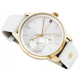 Tommy Hilfiger Brooklyn Quartz White Dial White Leather Strap Watch for Women - 1782018 Authentic Buy Shop Now